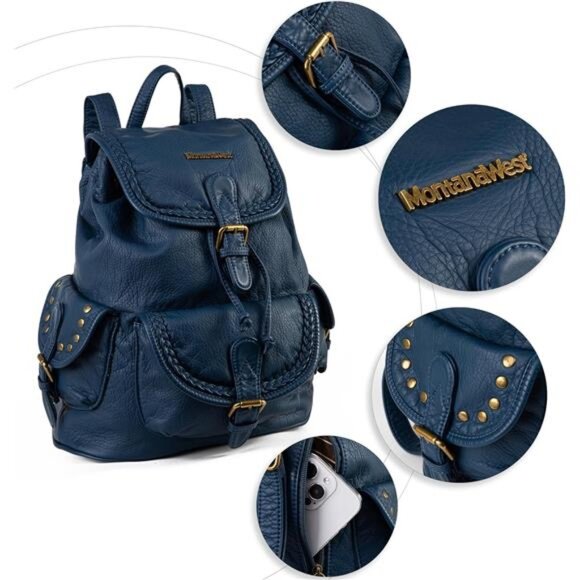 Casual Daypack for Travel Work Blue - Picture 6 of 6